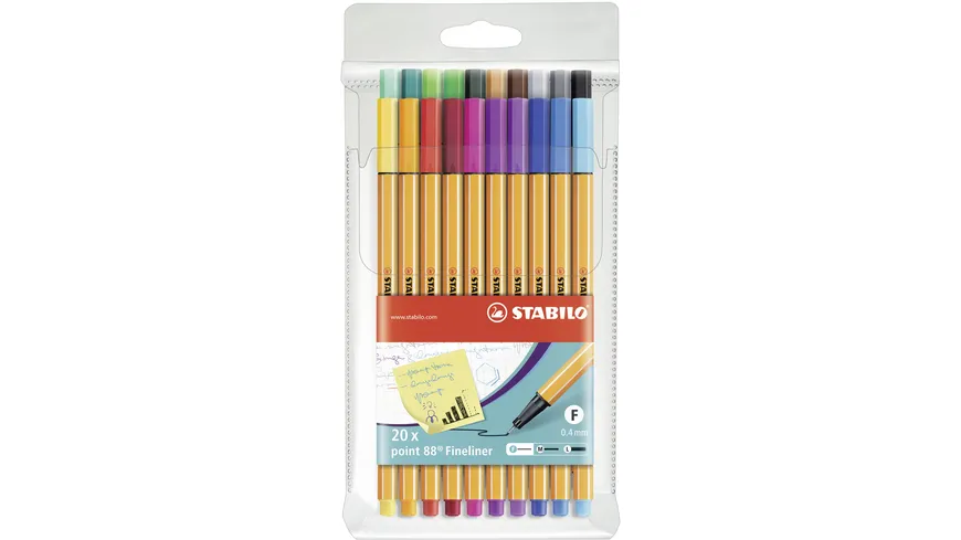 STABILO® Fineliner point 88 20er-Etui sortiert