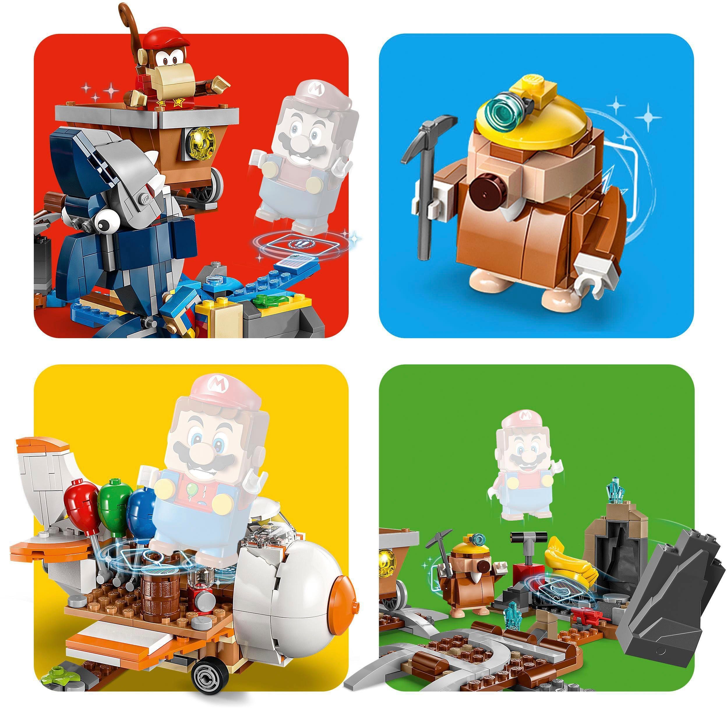 LEGO® Konstruktionsspielsteine Diddy Kongs Lorenritt – Erweiterungsset (71425), LEGO® Super Mario, (1157 St), Made in Europe