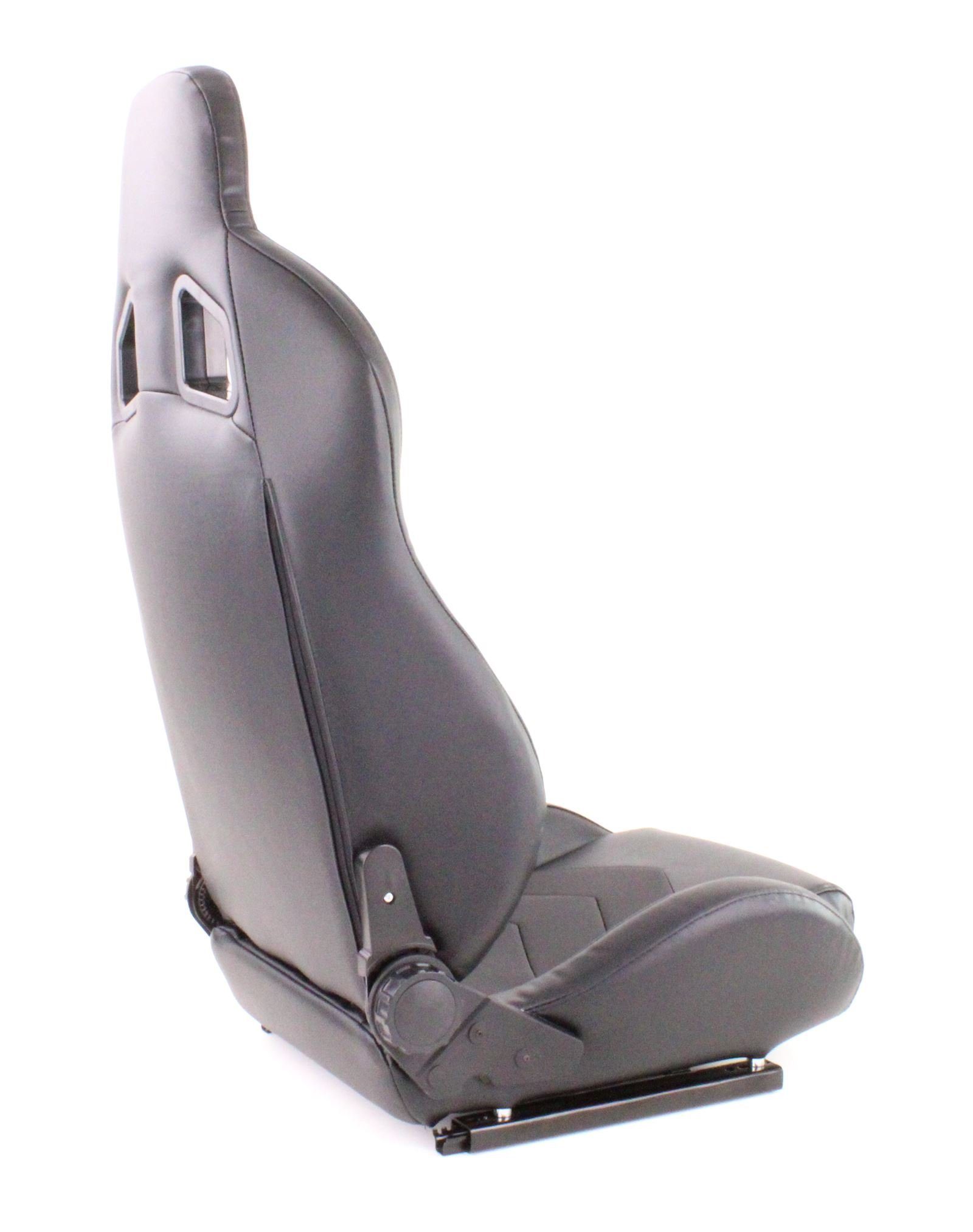 Tenzo-R Gaming-Stuhl Sportsitz Spielekonsole PC Sim Racing Schwarz mit Laufschienen, für den Einsatz in Sim Rig