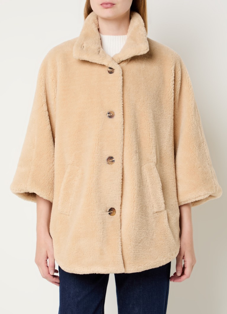 Poncho de pluș Xandres Cocie cu buzunare laterale