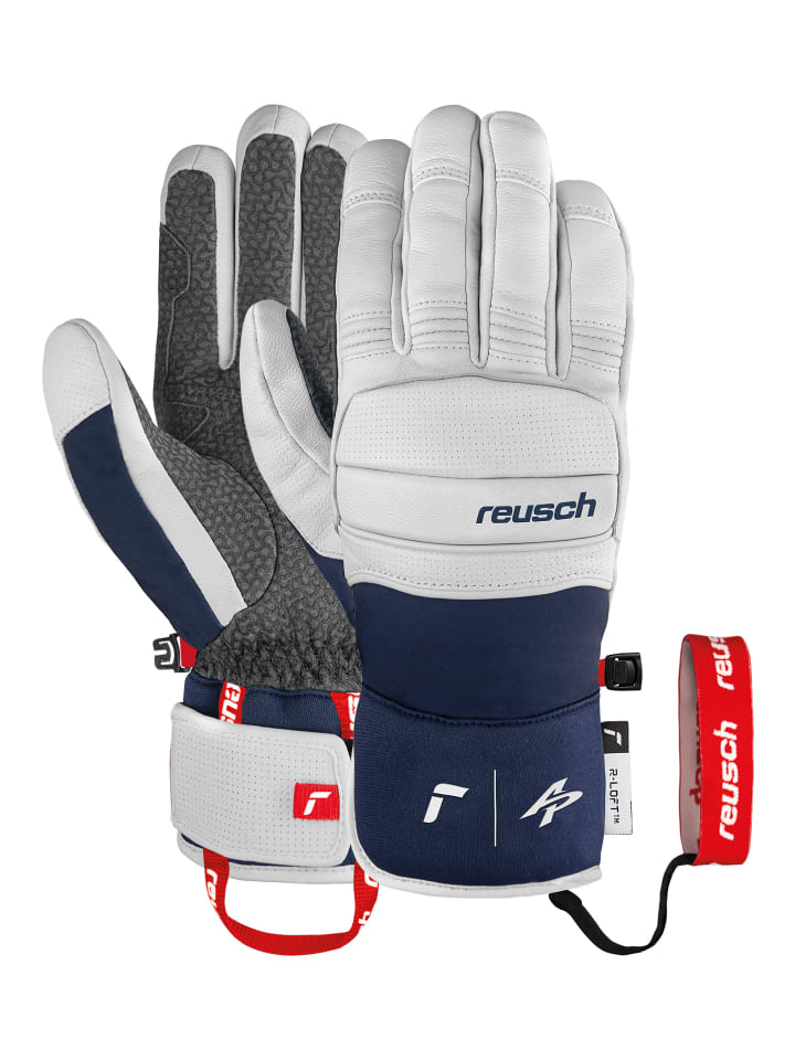 Reusch Fingerhandschuhe Alexis Pinturault in 1027 white/dress blue günstig kaufen