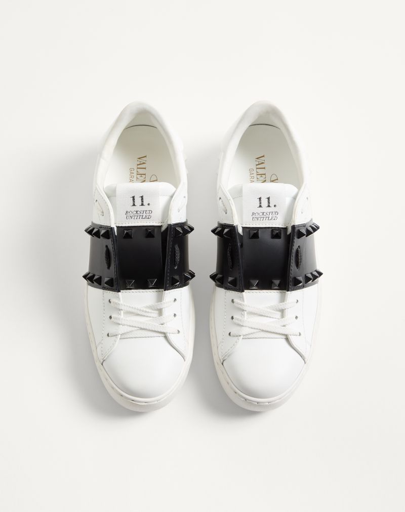 Baskets Rockstud Untitled en cuir de veau avec clous ton sur ton