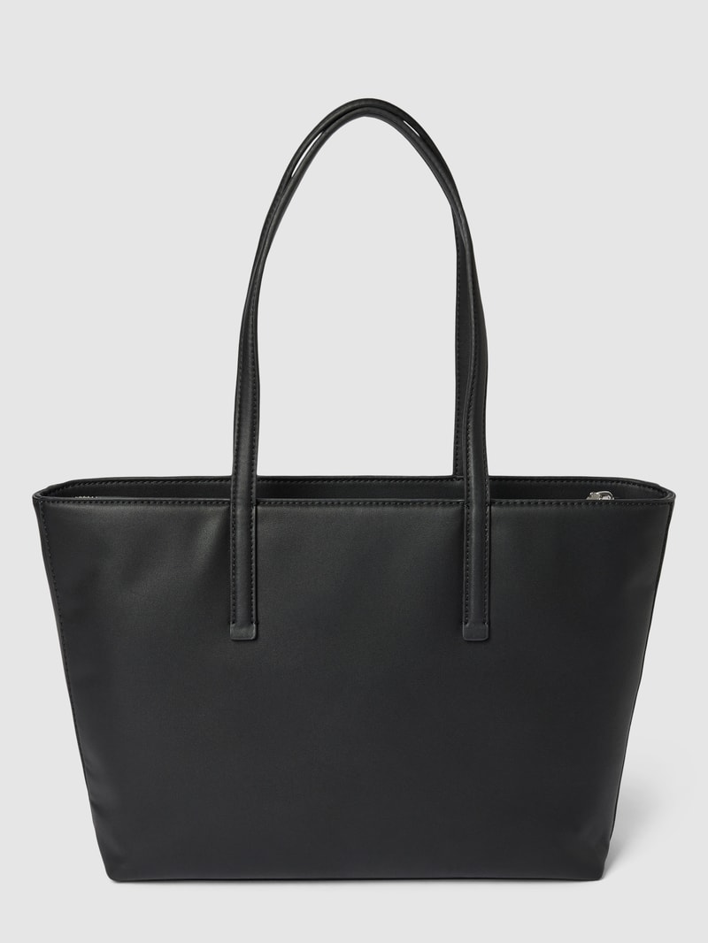 Shopper mit Label-Detail in schwarz