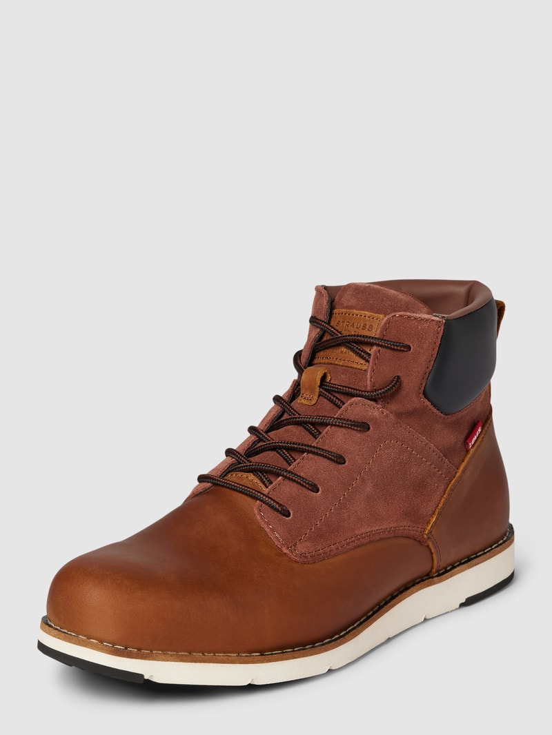 Boots mit Schnürung Modell 'JAX PLUS' in haselnuss braun