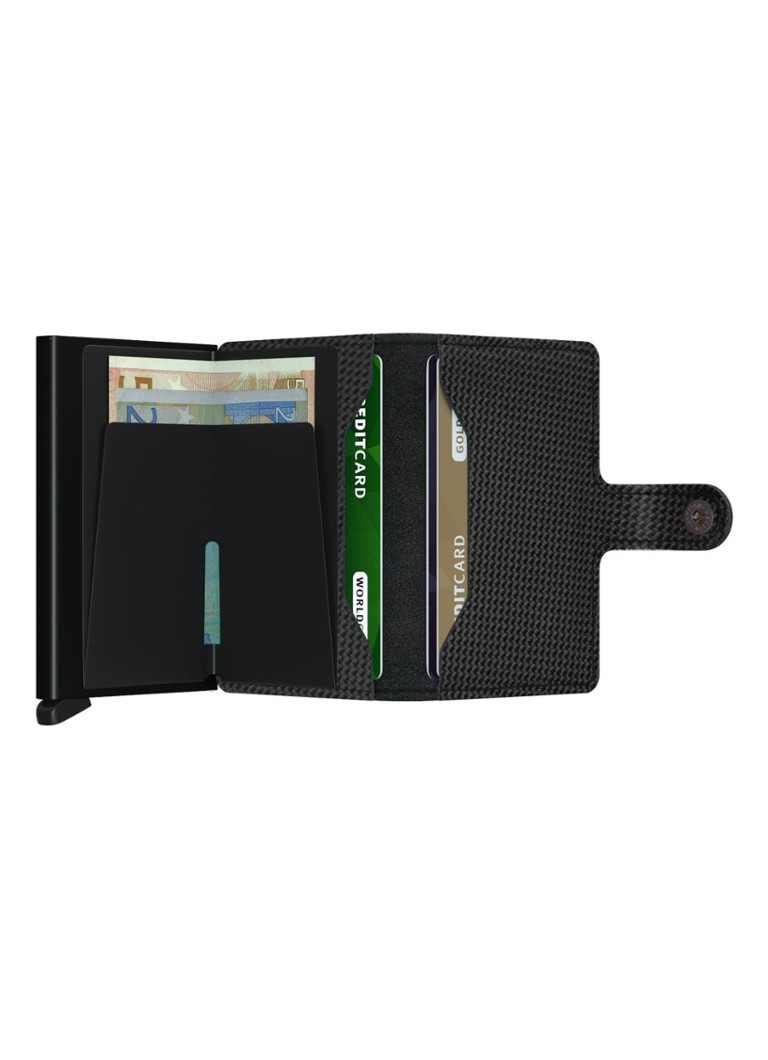 Portofel mini din piele Secrid cu sloturi pentru carduri.