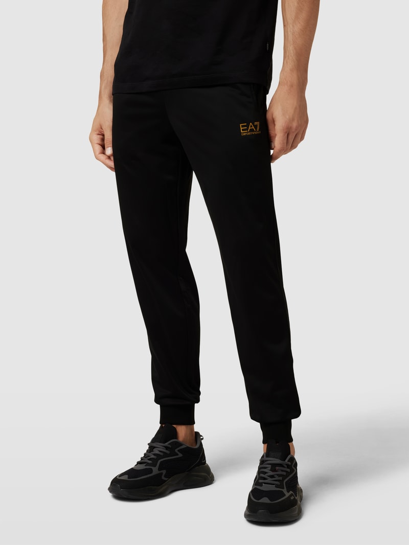 Sweatanzug mit Label-Details in schwarz