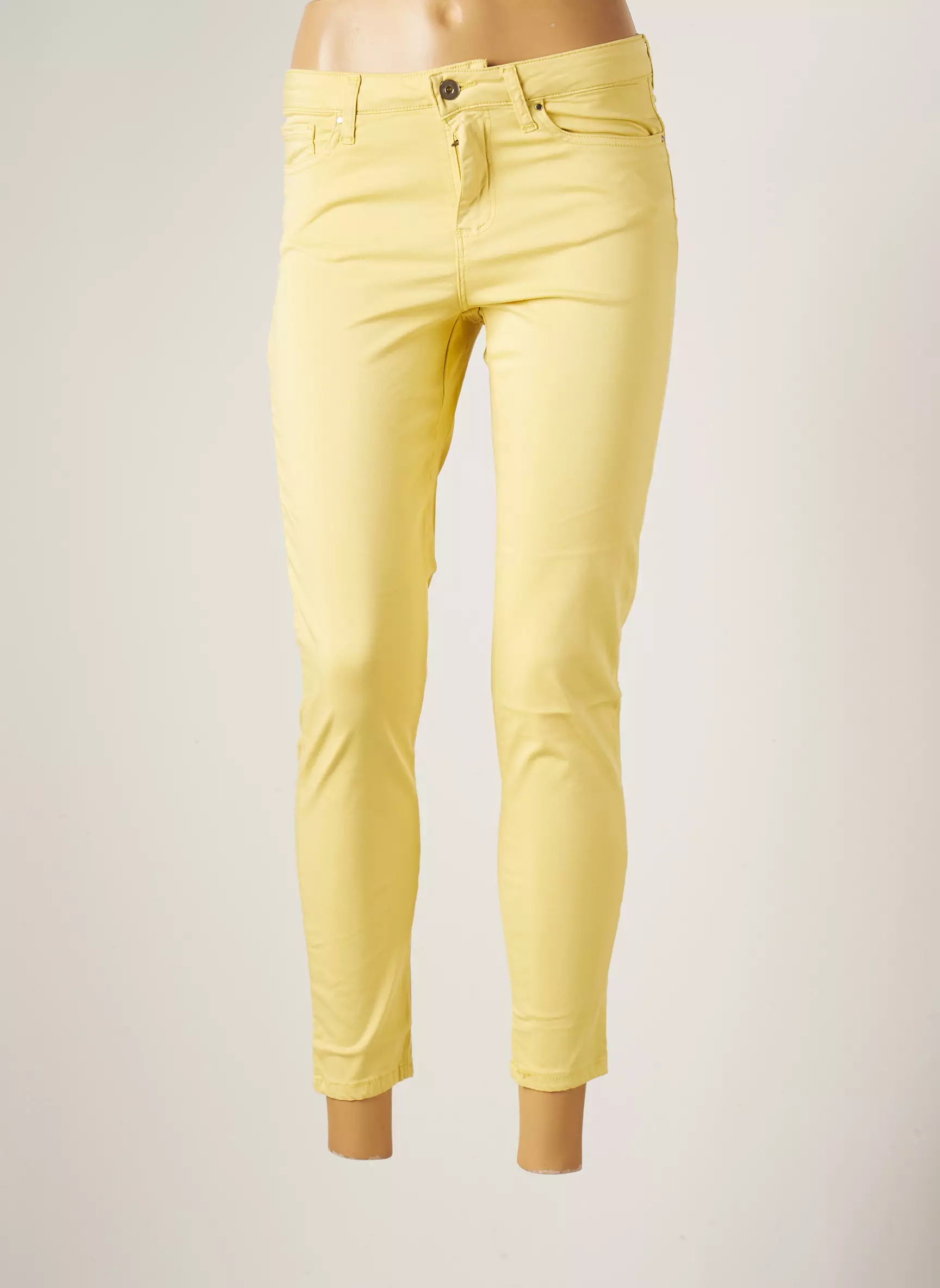 Lcdn Pantalons Slim Femme couleur jaune