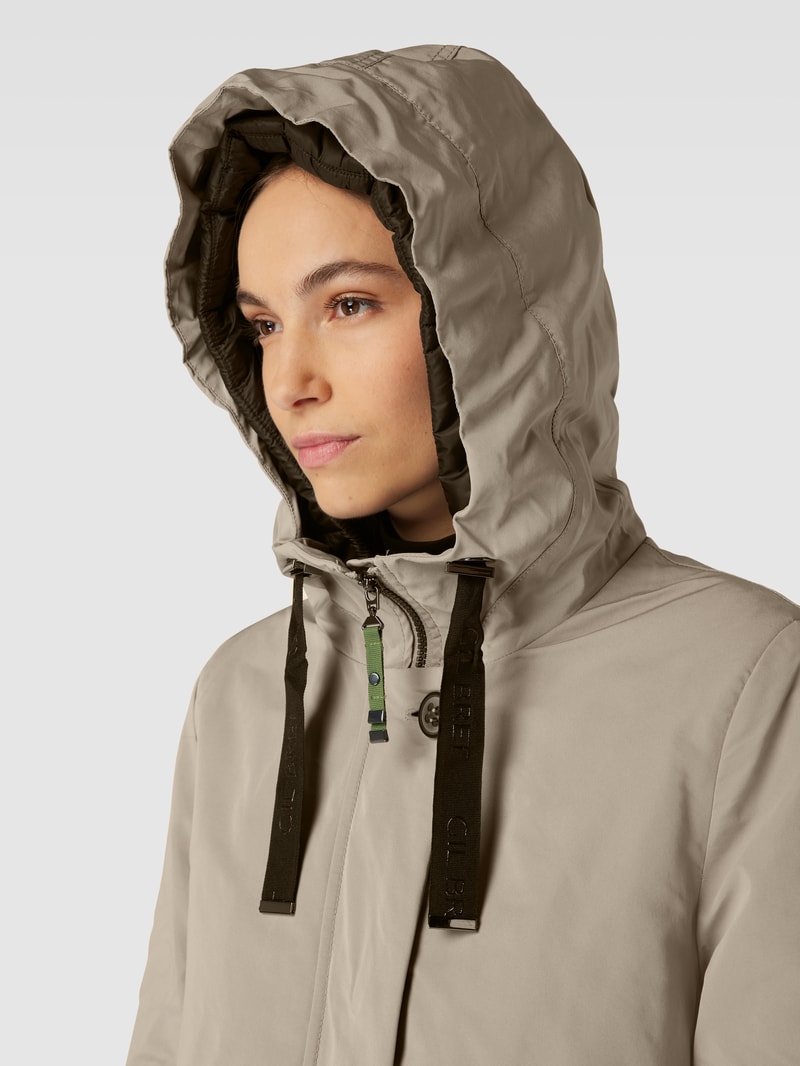 Jacke mit Kapuze in beige