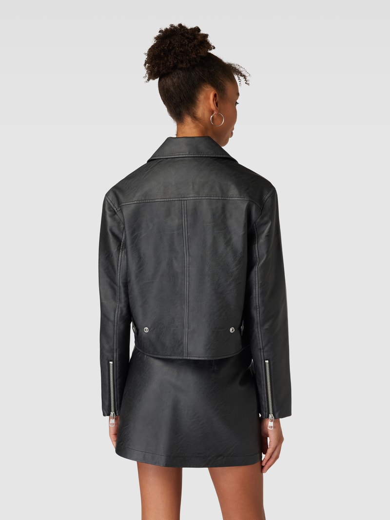 Jacke in Leder-Optik in black