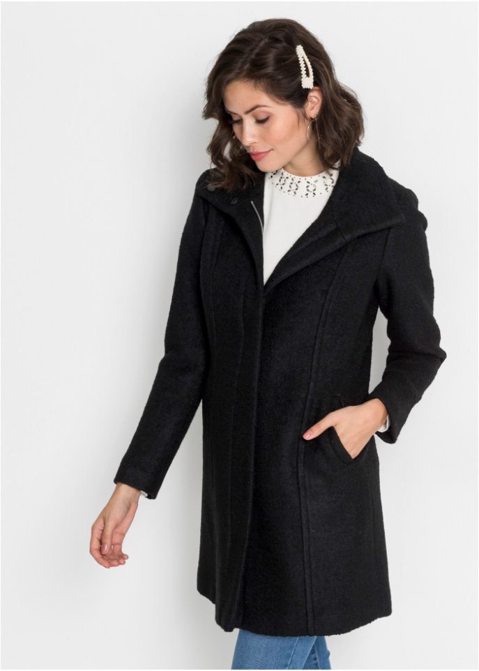 Boucle-Kurzmantel