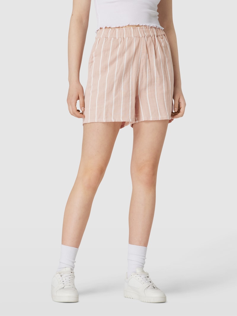 Shorts mit Streifenmuster Modell 'NORA' in altrosa