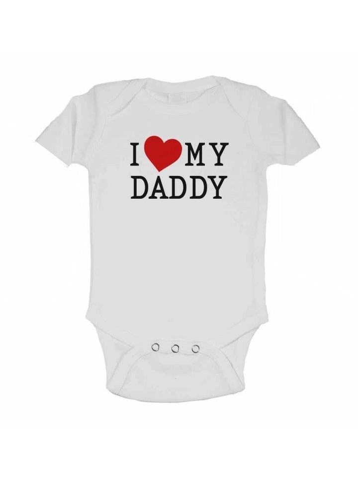 just2little Strampler kurzarm I Love My Daddy in weiß günstig kaufen