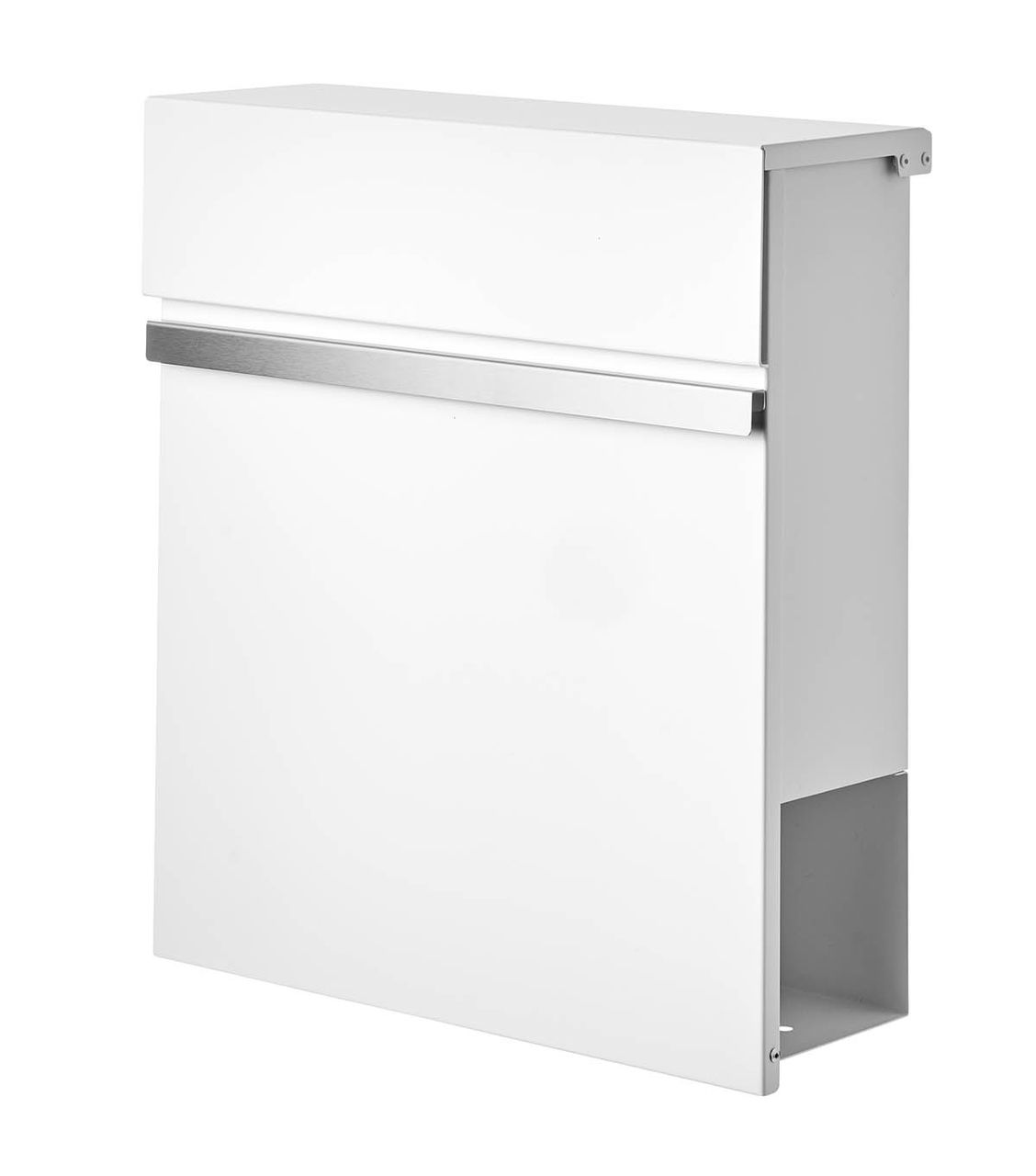 Weles AMARE DESIGN XXL Edelstahl Briefkasten Series 5  - 37 x 41 x 13 cm - Weiß