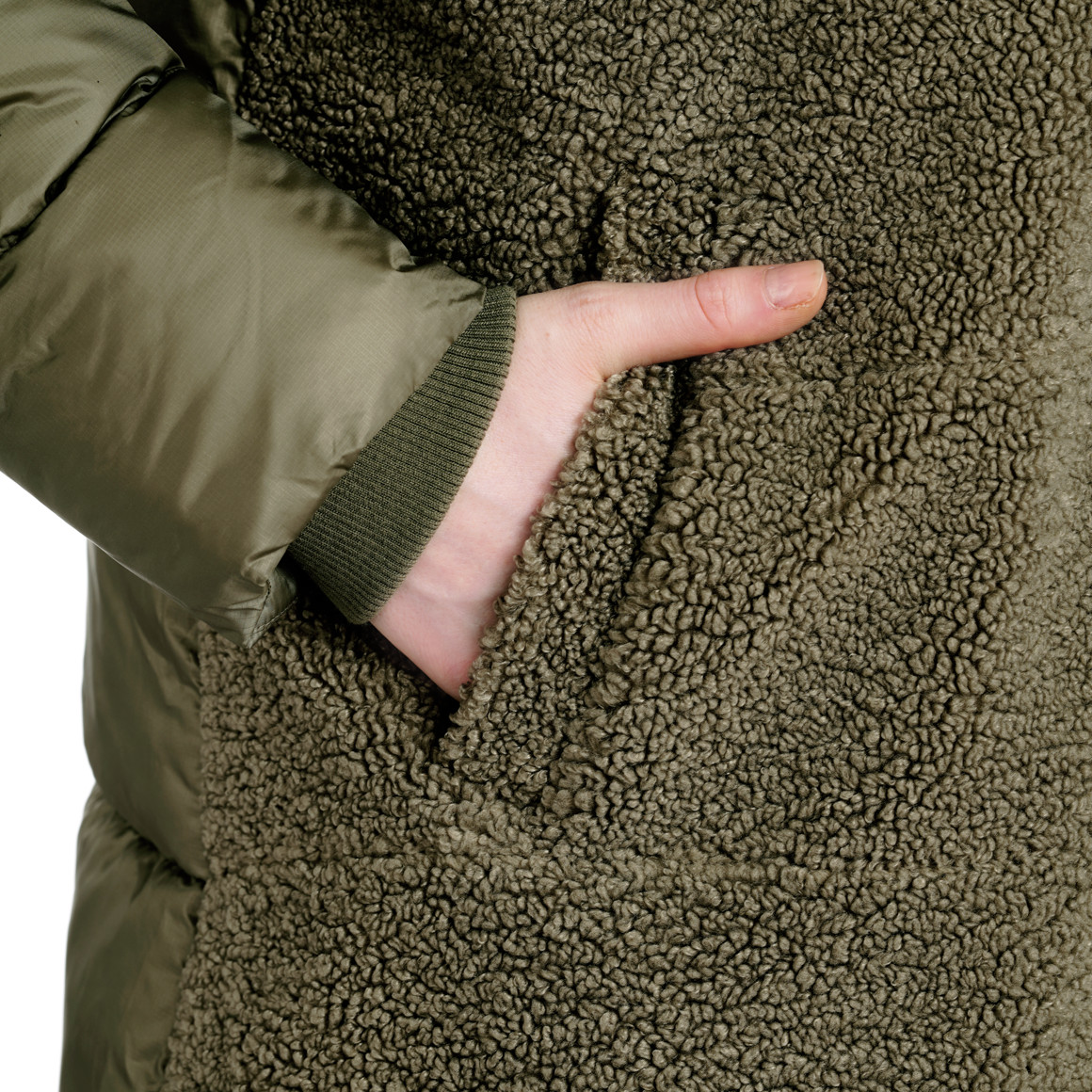 Damen Teddyjacke mit gestepptem Rücken