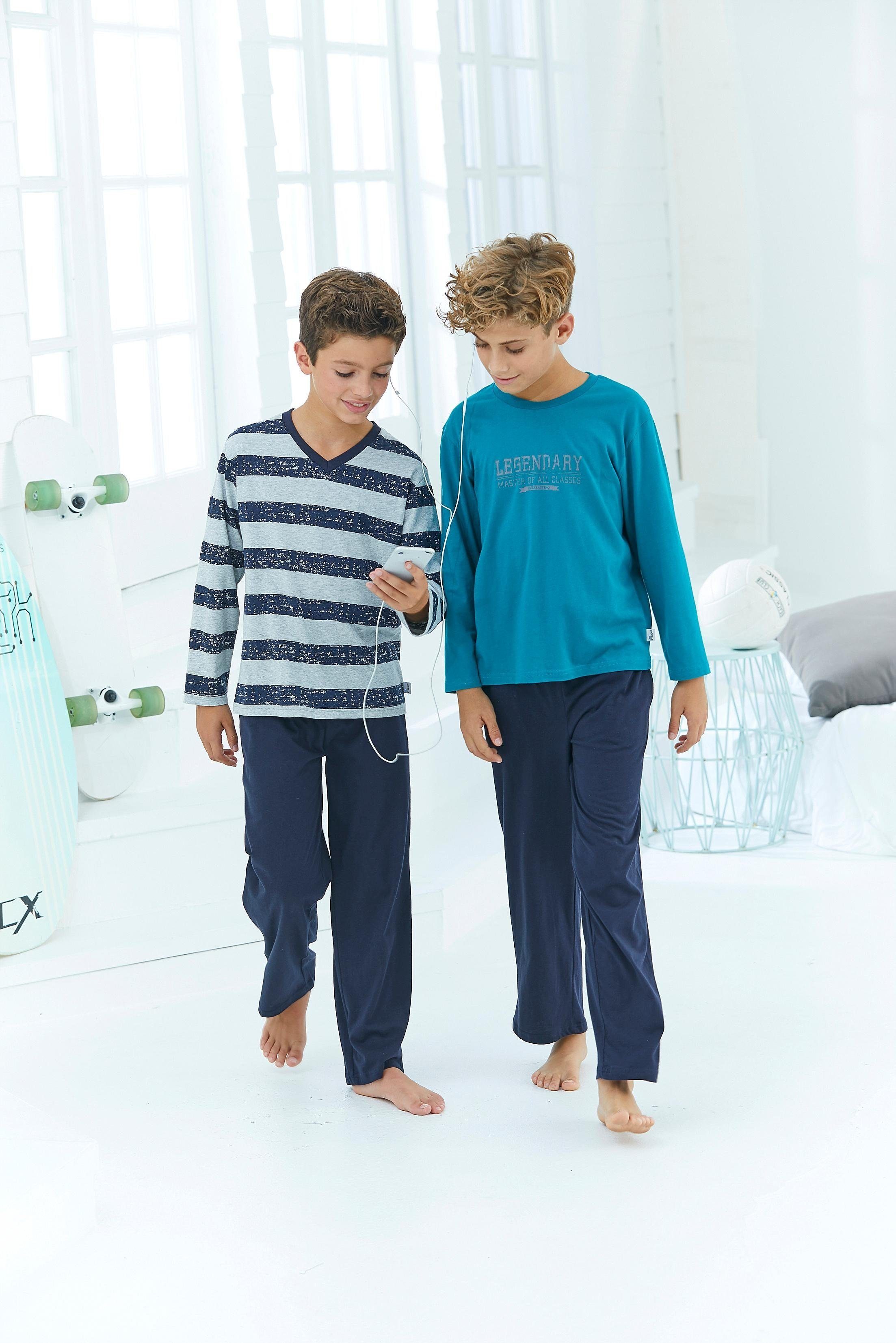 le jogger® Pyjama (4 tlg., 2 Stück) in langer Form