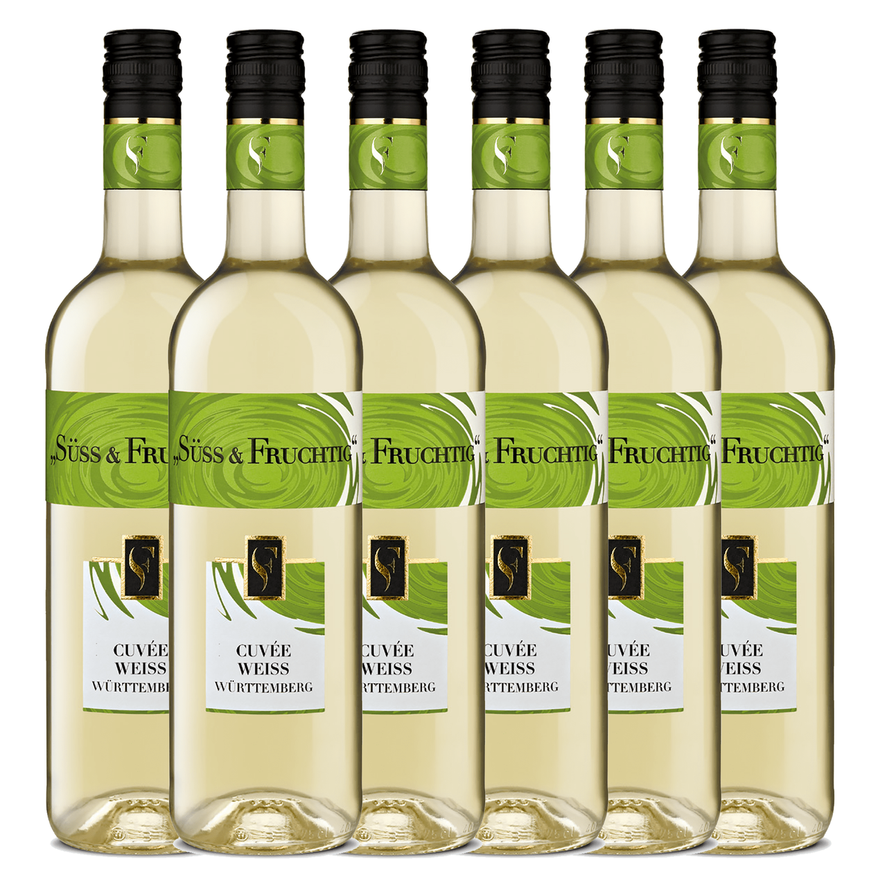 Württembergische WZG Süss & Fruchtig Cuvée Weiss Qualitätswein süß 0,75L 6er Karton