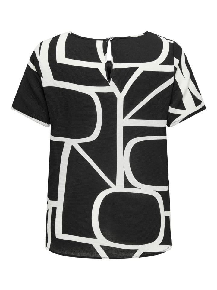 ONLY Carmakoma Design Bluse Plus Size Curvy Shirt Übergröße in Schwarz-5 günstig kaufen