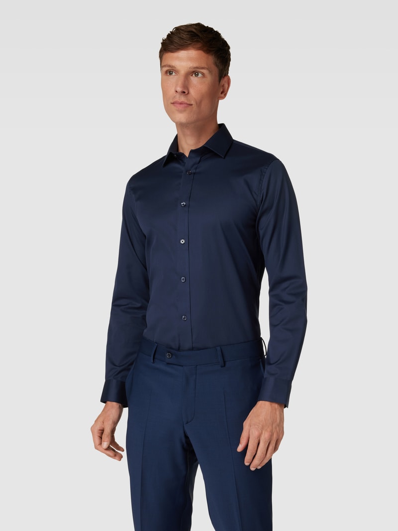 Business-Hemd mit Kentkragen Modell 'trostol' in blau