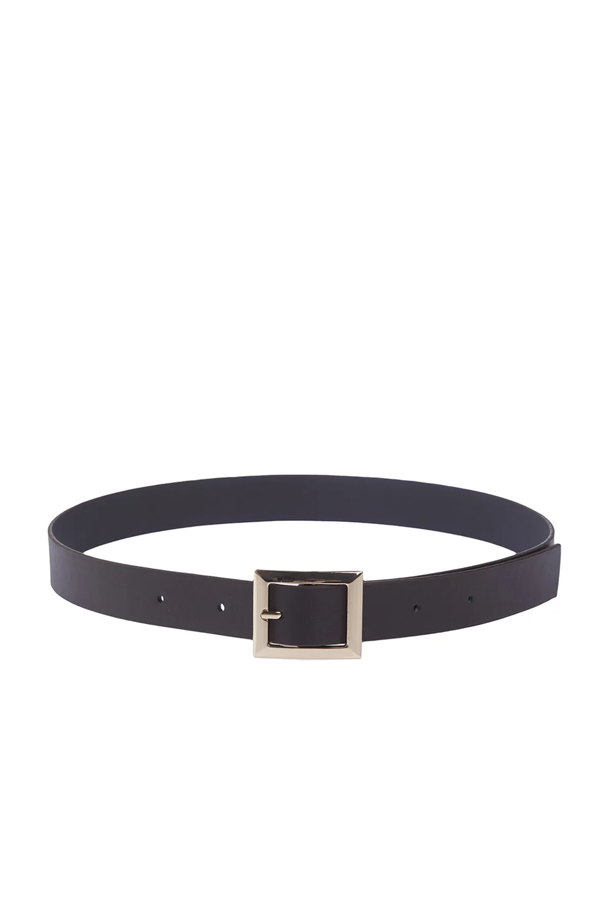 Trendyol Collection  Schwarz-Brauner 2er-Pack Damengürtel mit Schnalle TWOSS24KE00001