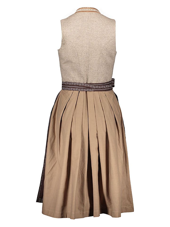 Almsach Dirndl in Beige/ Braun günstig kaufen