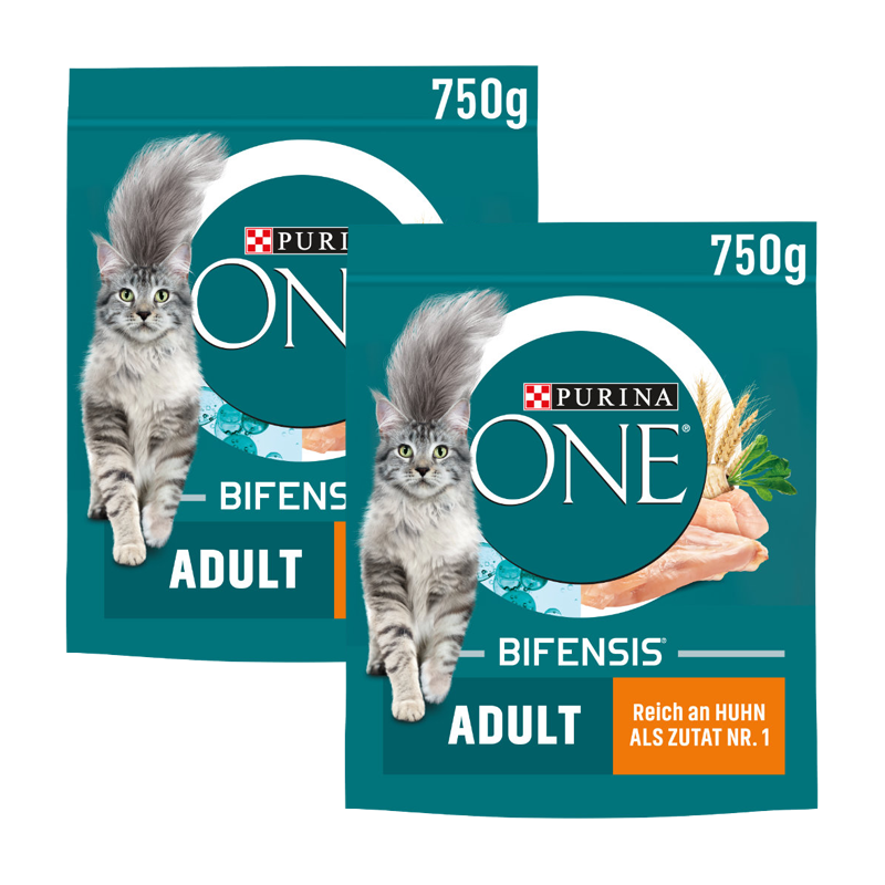 Purina ONE Trockenfutter Purina ONE Bifensis Adult Huhn & Vollkorngetreide 2x750 g
