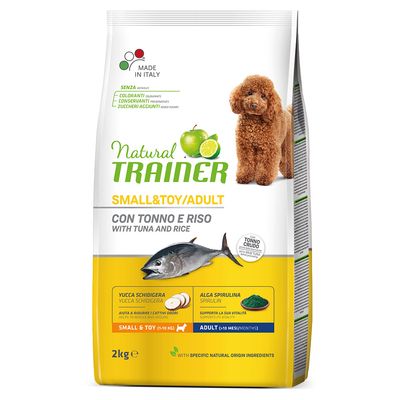 Natural Trainer Dog Adult Small & Toy mit Thunfisch
