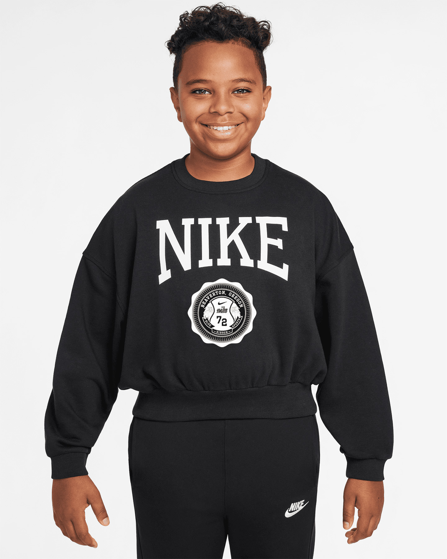 Felpa Nike Crop Varsity Jr HJ3373-010