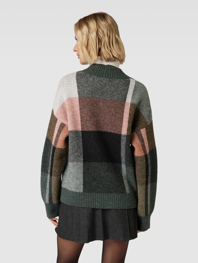 Cardigan mit V-Ausschnitt Modell 'Grandad' in schwarz