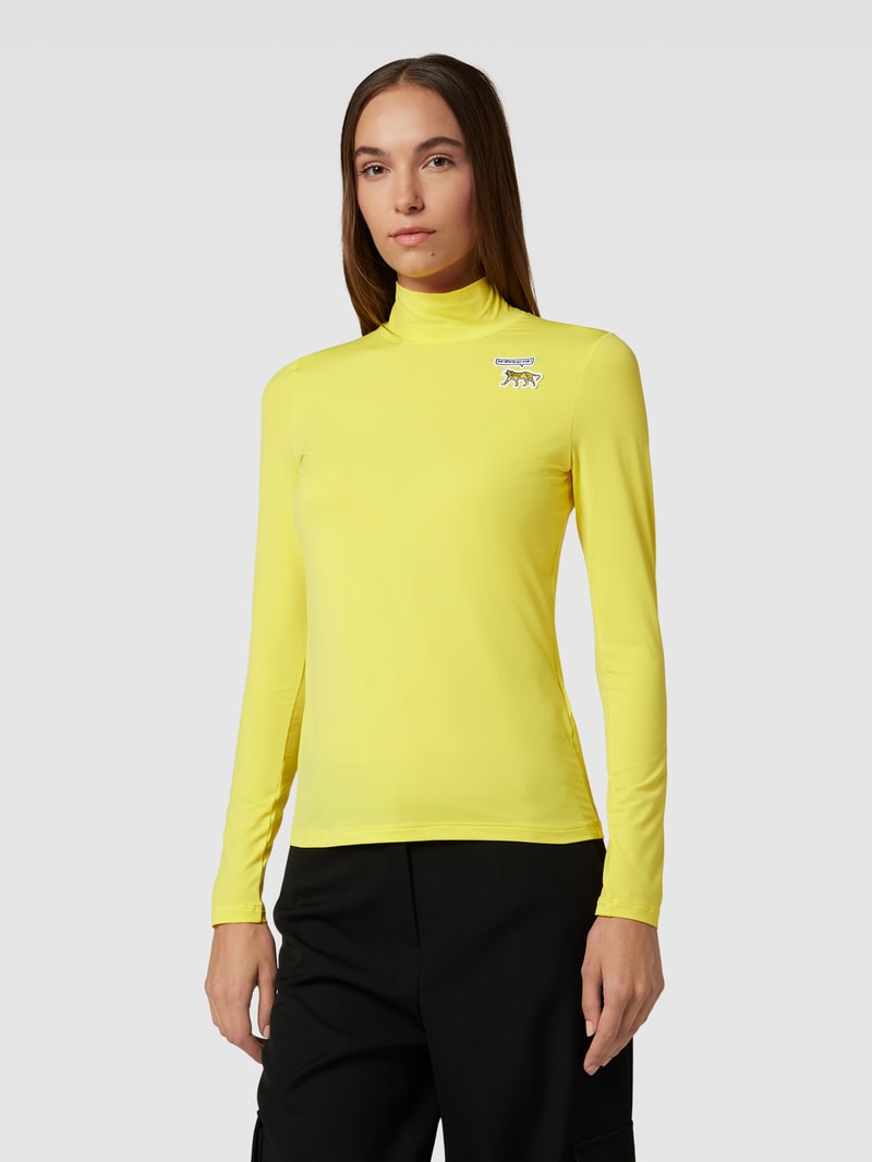 Longsleeve mit Turtleneck in gelb