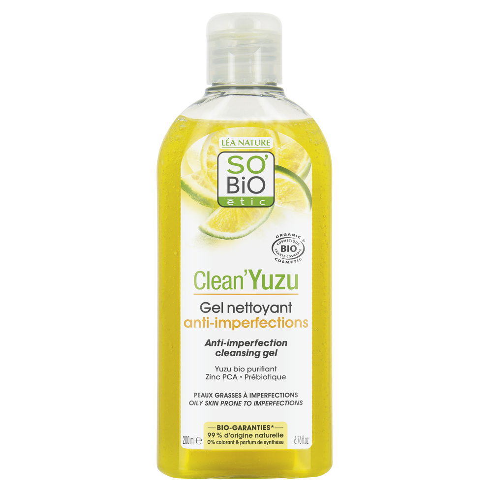 LÉA NATURE SO BiO étic Gel nettoyant anti-imperfections, Clean'Yuzu Gel nettoyant