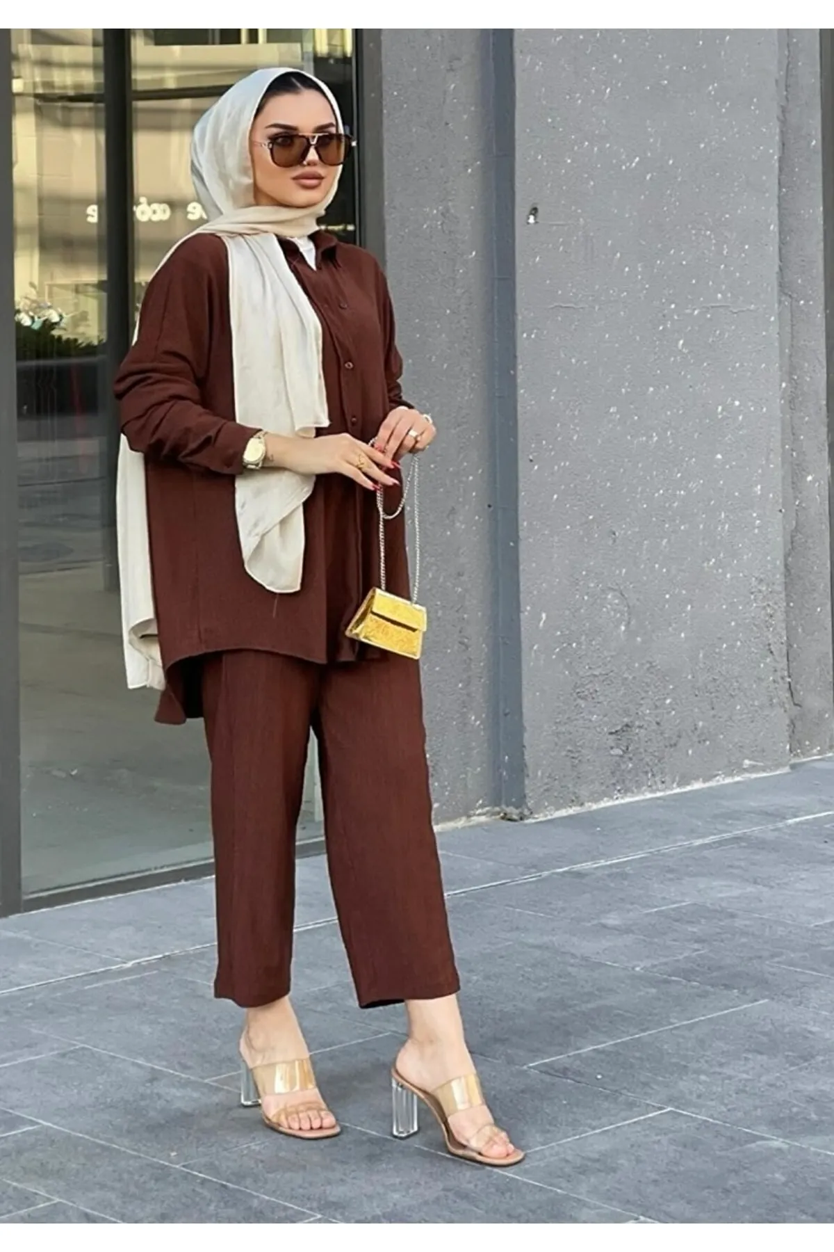 YILMAZBARMAZ  Zweiteiler - Braun - Regular Fit