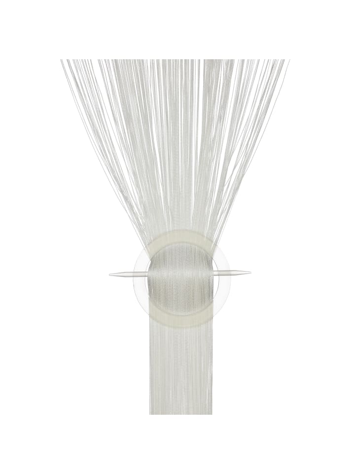 relaxdays Fadenvorhang in Weiß - (L)245 x (B)90 cm günstig kaufen onesize