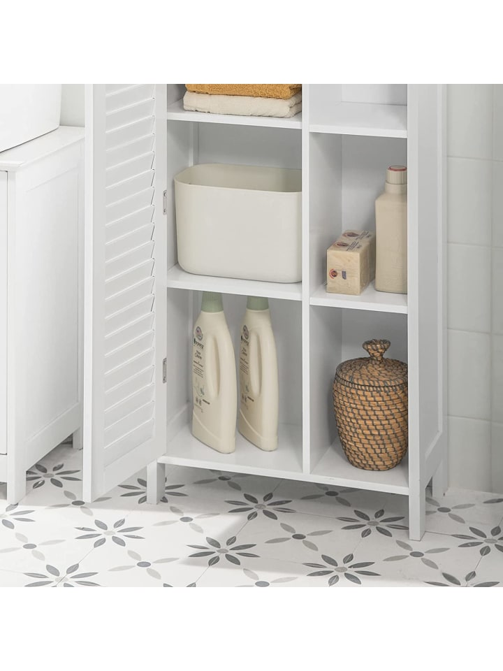 SoBuy Badkommode in Weiß - (B)48 x (H)96 x (T)24cm günstig kaufen onesize