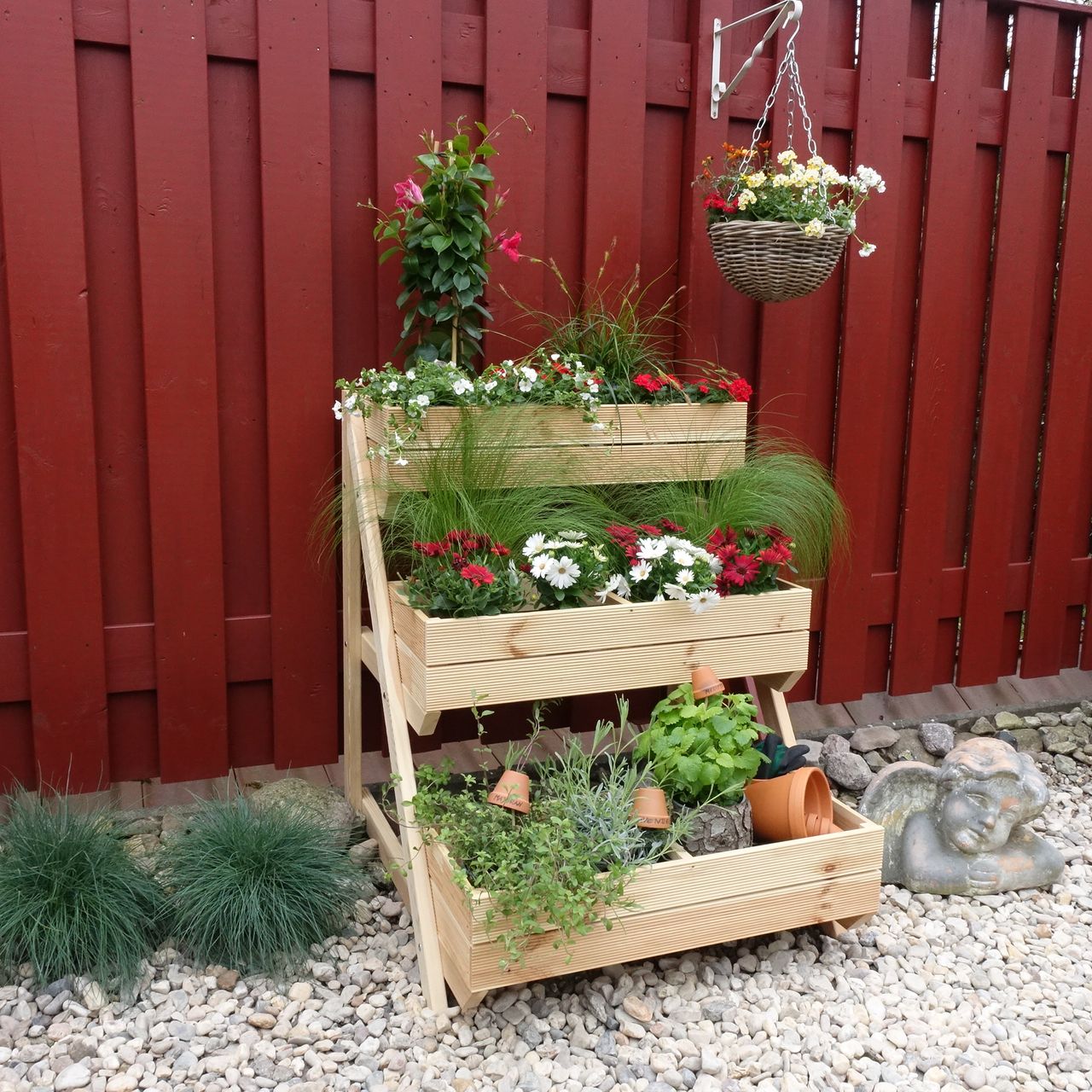 PROMEX Promadino Pflanztreppe mit Kästen natur