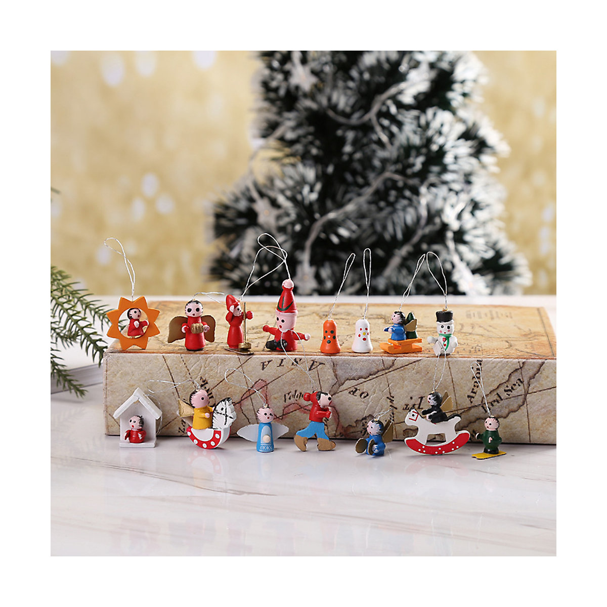 Weihnachtsbaum Deko Holz Figuren Partydeko für Kinder