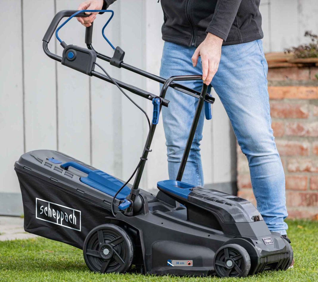 Scheppach 5911414900 Akku-plæneklipper 2x20V BC-MP380-X