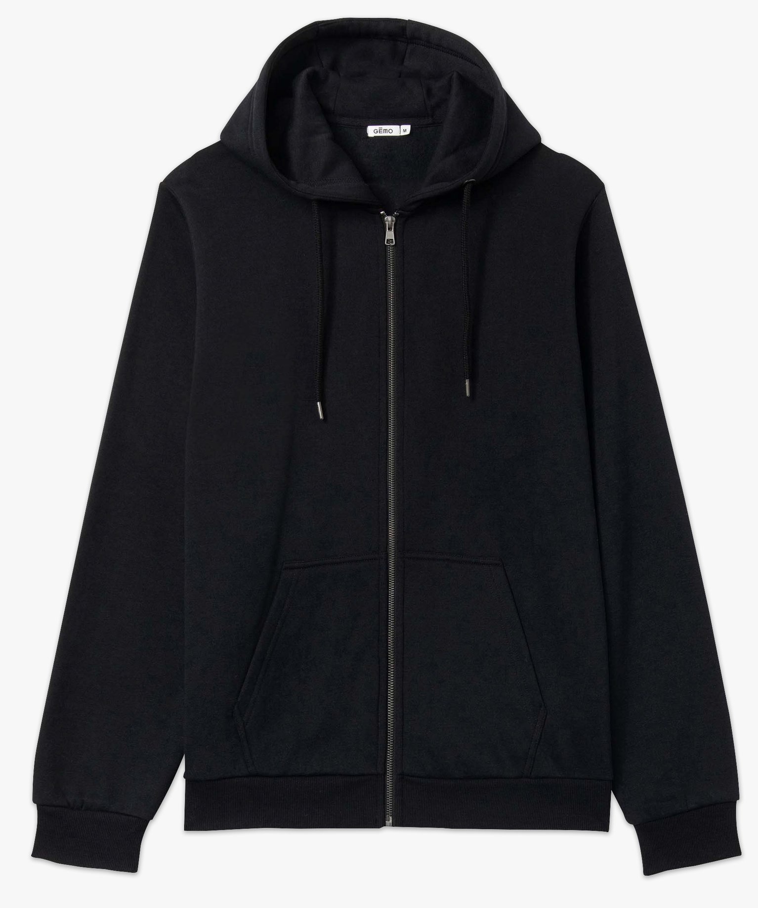 Sweat zippé à capuche homme noir | GEMO