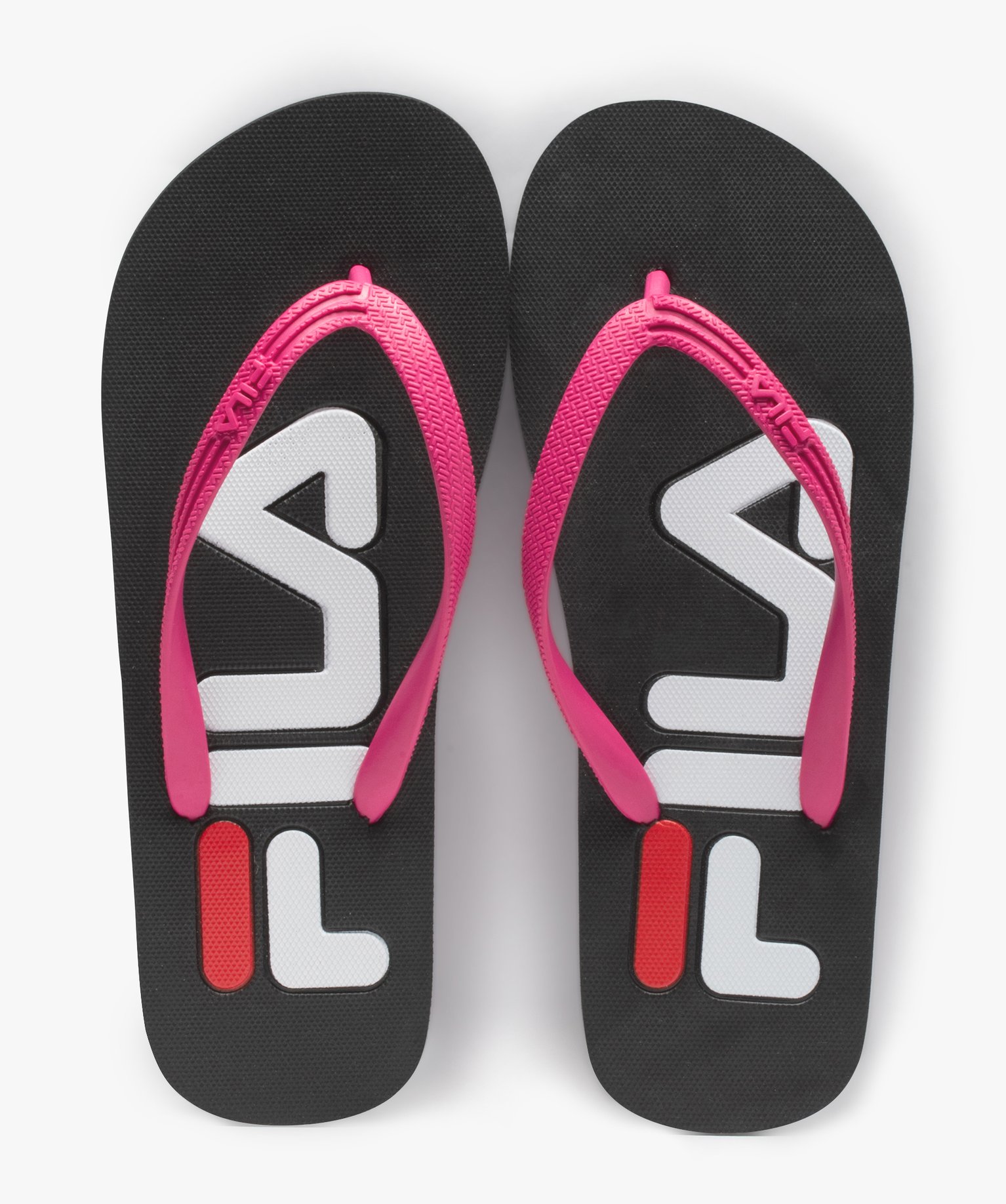 Tongs femme à semelle imprimée logo - Fila Troy noir | GEMO
