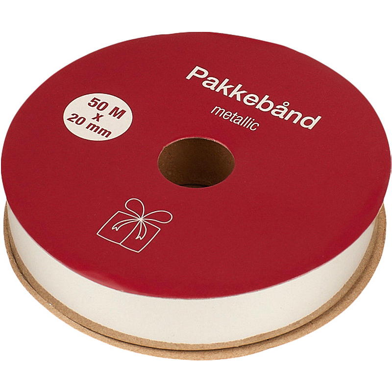 Home Pakkebånd 50 m x 2 cm metallic
