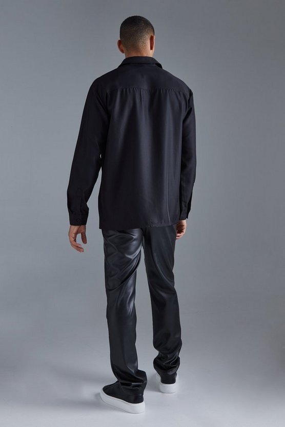 Weiches Twill-Hemd mit Oversize Taschen