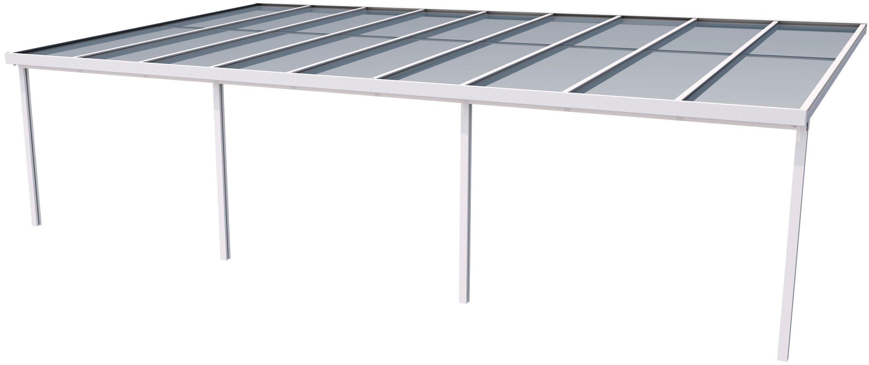 GUTTA Terrassendach Premium, BxT: 913,5x506 cm, Bedachung Doppelstegplatten, BxT: 914x506 cm, Dach Polycarbonat bronce