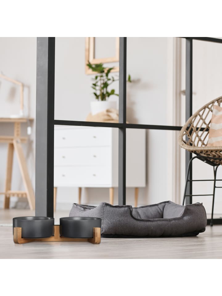 relaxdays Hundenapfbar in Grau - 850 ml günstig kaufen onesize