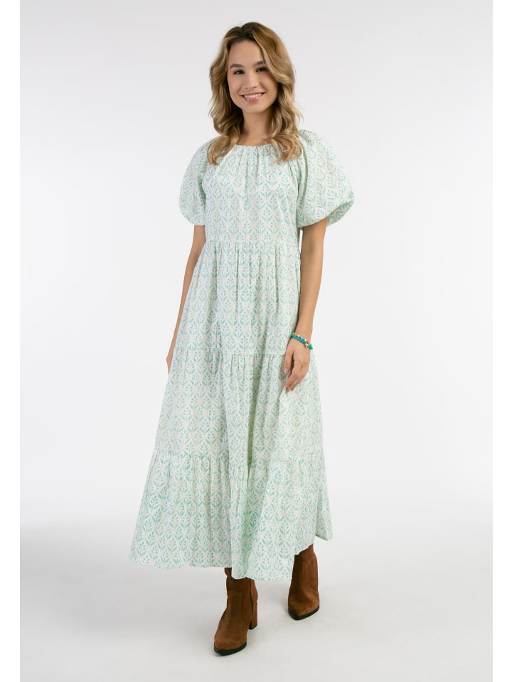 IZIA Kurzarm Maxikleid in Türkis günstig kaufen