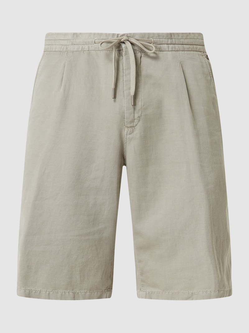 Shorts mit Leinen-Anteil in camel
