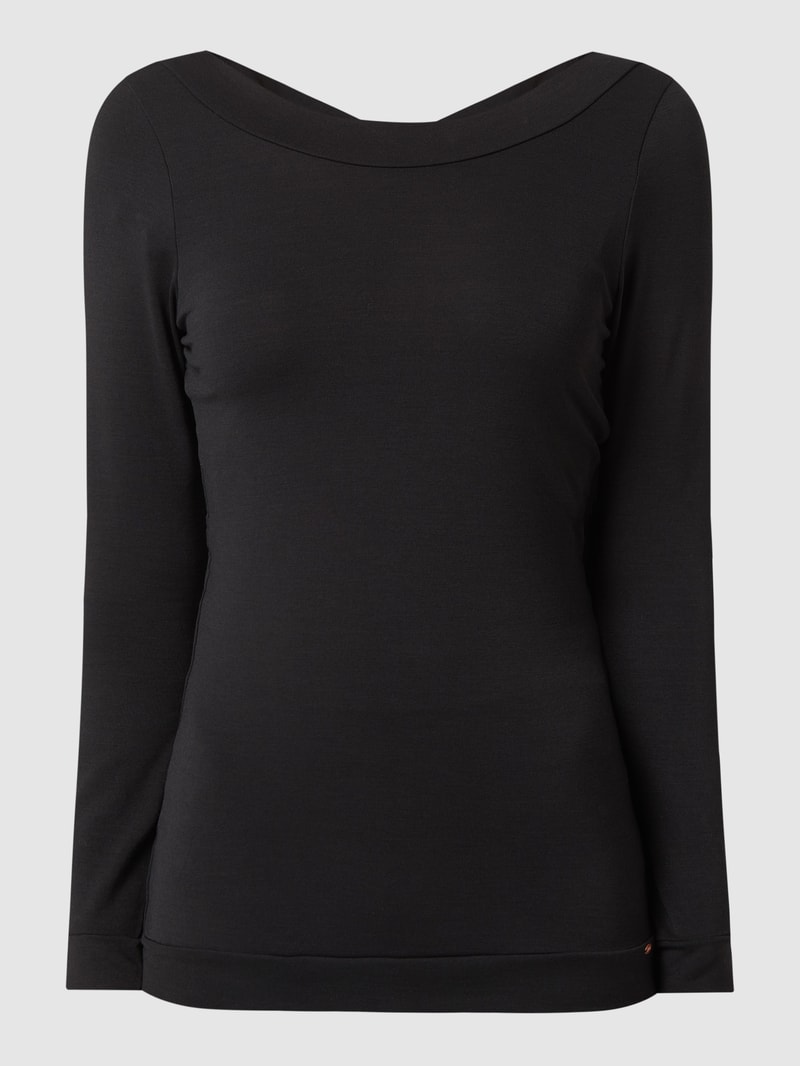 Shirt mit Schnürung in schwarz