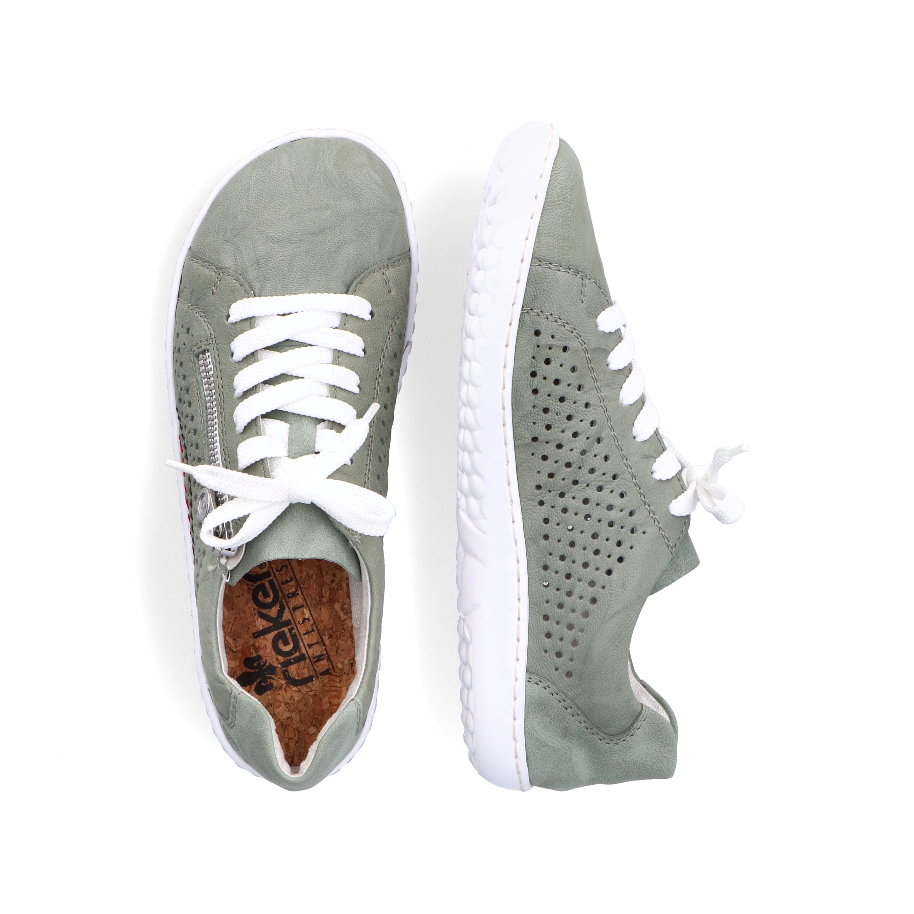 Rieker Damen Schnürschuhe mintgrün