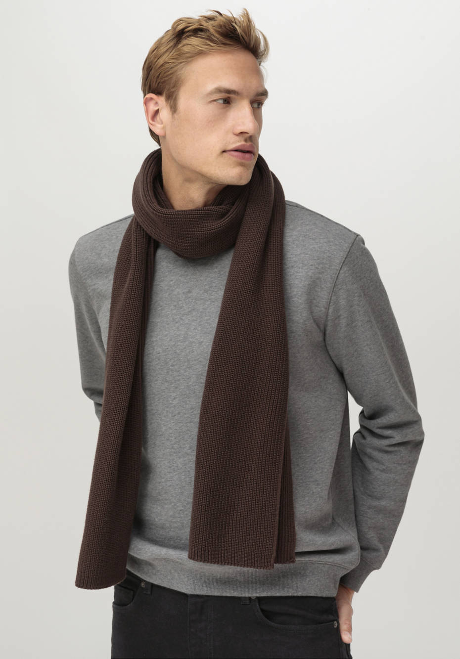 Unisex Strickschal aus reiner Bio-Baumwolle