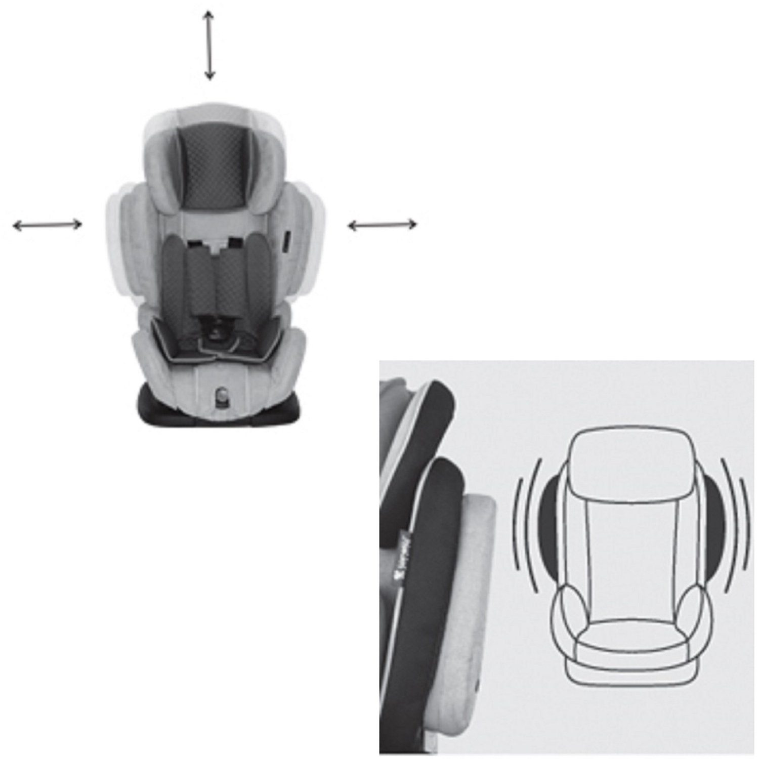 Lorelli Autokindersitz Kindersitz Magic + SPS Gruppe 1/2/3, bis: 36 kg, (9 - 36 kg) 1 - 12 Jahre verstellbar