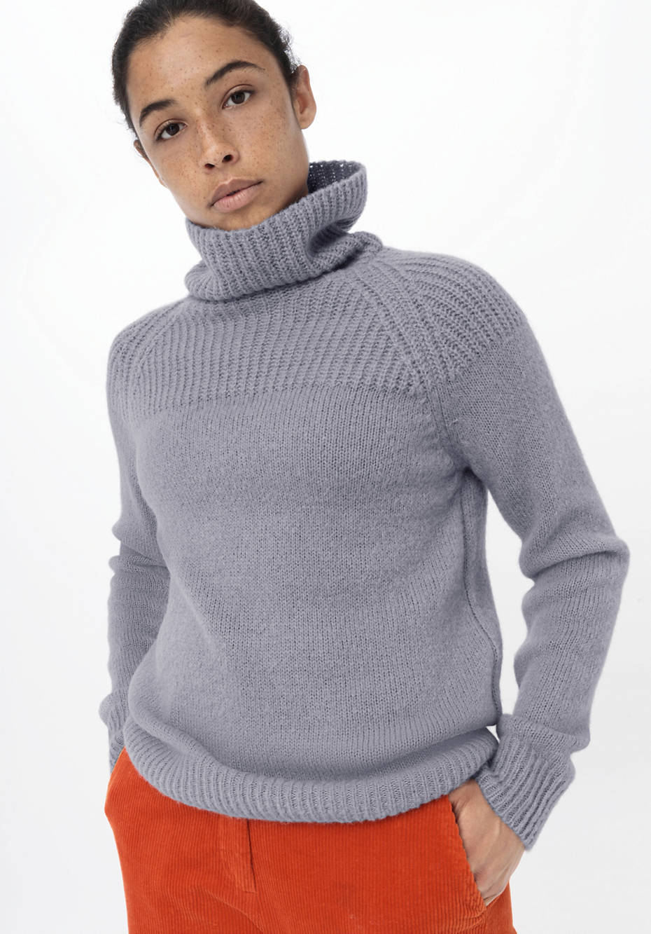 Pullover aus Alpaka mit Seide und Mohair