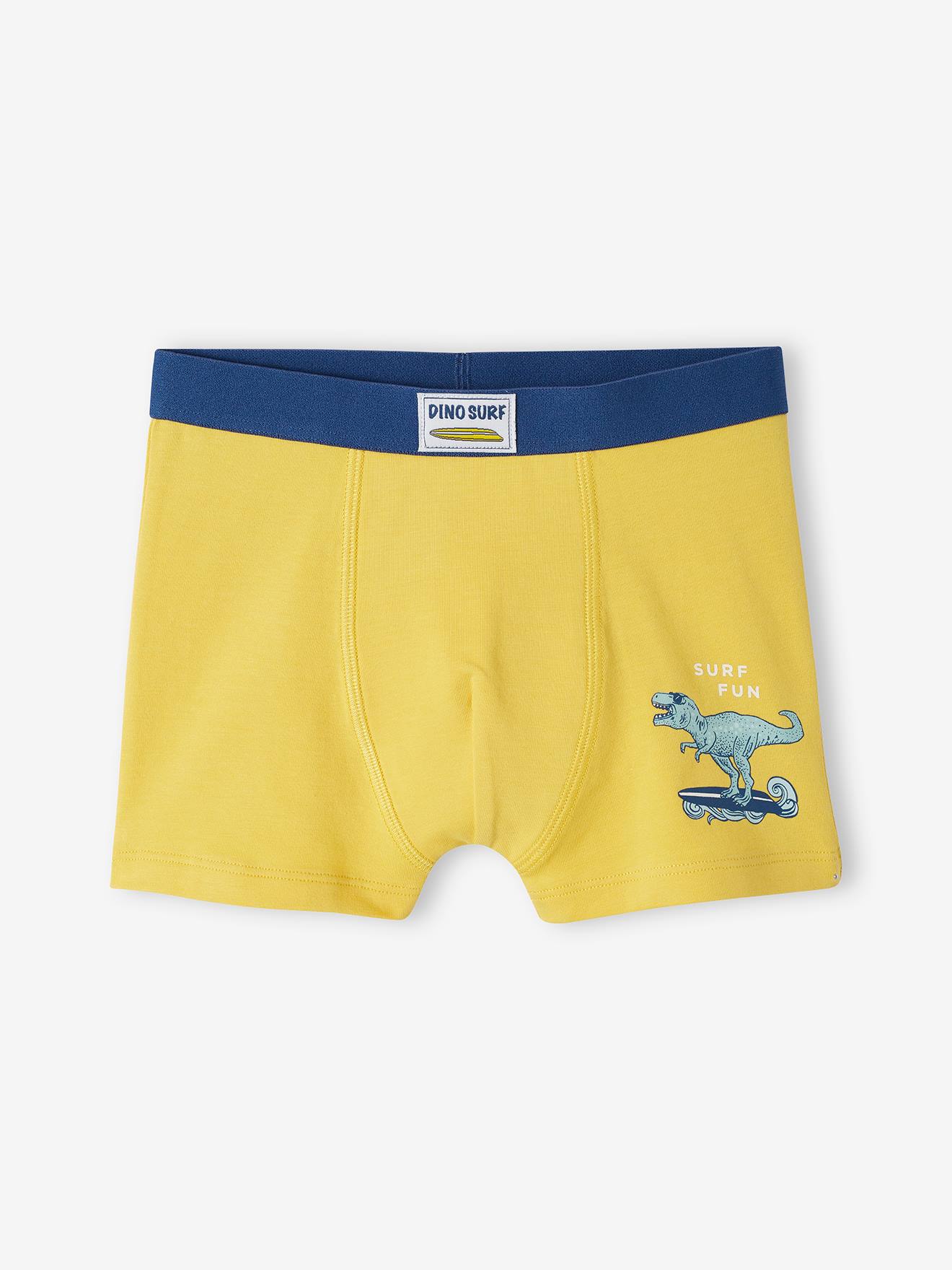 Vertbaudet 4er-Pack Jungen Boxershorts mit Bio-Baumwolle - gelb